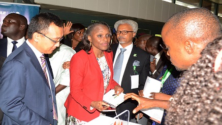 Vice President, Huawei West Africa, Richard Cao and Minister of Communication Technology, Ms. Omobola Johnson at the E-Nigeria Summit 2014 that held in  Abuja recently.